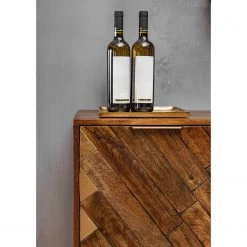 Red Living Buffet Nook - Manguier massif / Métal - Manguier / Doré -France Enfilades Soldes 2022 1000341969 220517 032 DETAILS P000000001000341969