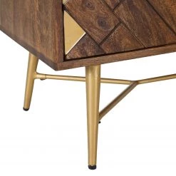 Red Living Buffet Nook - Manguier massif / Métal - Manguier / Doré -France Enfilades Soldes 2022 1000341969 220517 035 DETAILS P000000001000341969