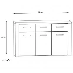 Loftscape Commode Parksville - Imitation chêne Sonoma 14 Loftscape Commode Parksville - Imitation chêne Sonoma -France Enfilades Soldes 2022 1000342467 220404 500 SKETCH DETAILS P000000001000342467 sketch