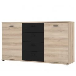 Loftscape Buffet Piemont I - Noir / Imitation chĂȘne Bianco