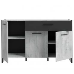 Loftscape Buffet Sahil - Imitation chêne Sorrento gris / Noir -France Enfilades Soldes 2022 1000342503 220331 035 DETAILS P000000001000342503