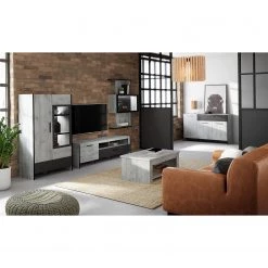 Loftscape Buffet Sahil - Imitation chêne Sorrento gris / Noir -France Enfilades Soldes 2022 1000342503 220413 021 MOOD DETAILS P000000001000342503 mood