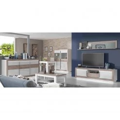 Loftscape Buffet Wilander - Éclairage inclus - Blanc brillant / Imitation chêne Nelson -France Enfilades Soldes 2022 1000344667 220414 021 MOOD DETAILS P000000001000344667 mood