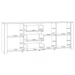Ridgevalley Buffet Vassia II - Imitation chêne Navy / Imitation chêne Riviera -France Enfilades Soldes 2022 1000344683 220414 501 SKETCH DETAILS P000000001000344683 sketch