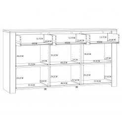 Ridgevalley Buffet Vassia I - Imitation chêne Navy / Imitation chêne Riviera -France Enfilades Soldes 2022 1000344684 220414 501 SKETCH DETAILS P000000001000344684 sketch