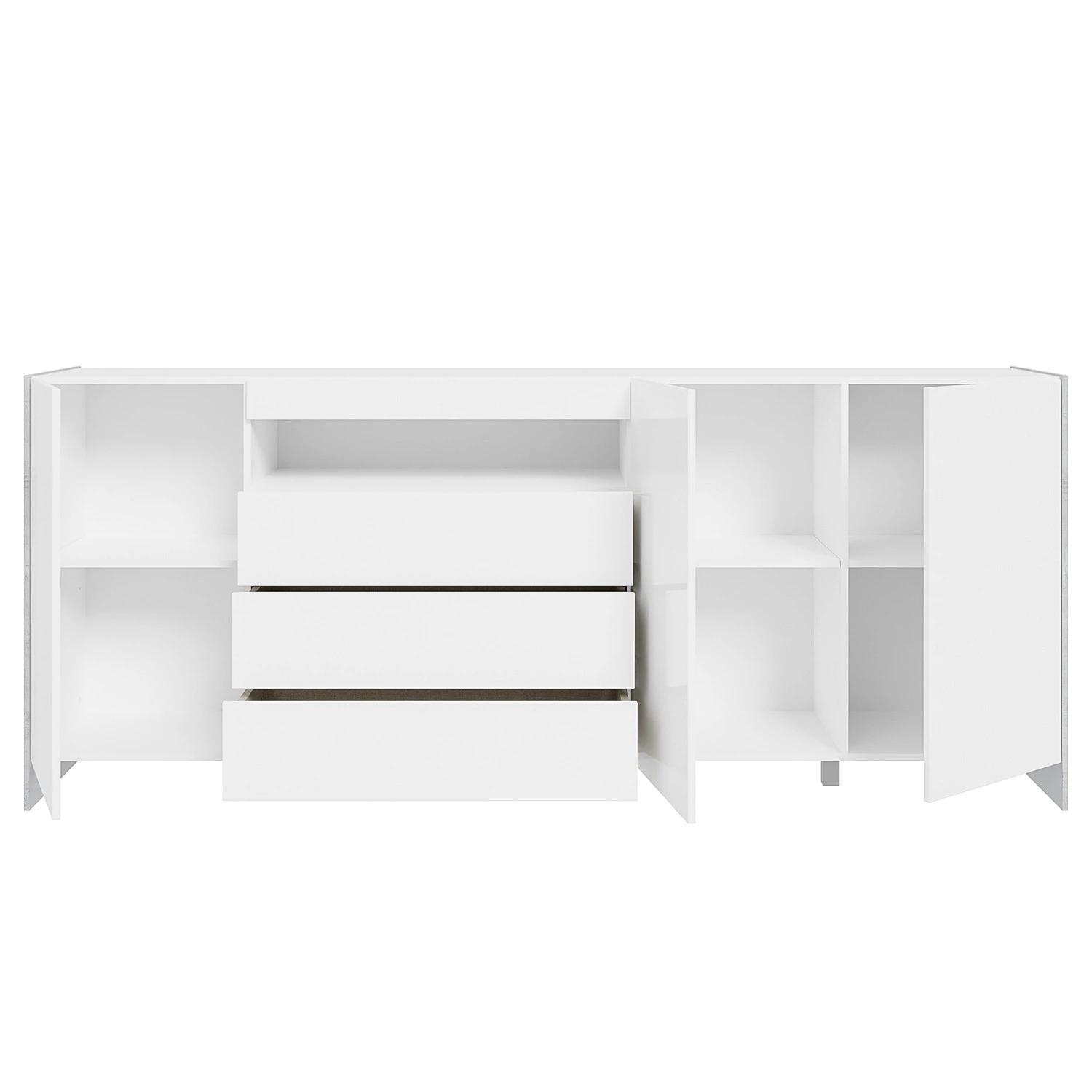Loftscape Buffet Urban II - Éclairage inclus - Blanc / Imitation chêne gris 7 Loftscape Buffet Urban II - Éclairage inclus - Blanc / Imitation chêne gris – Image 5