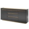 Loftscape Buffet Accra - Anthracite / Imitation chêne