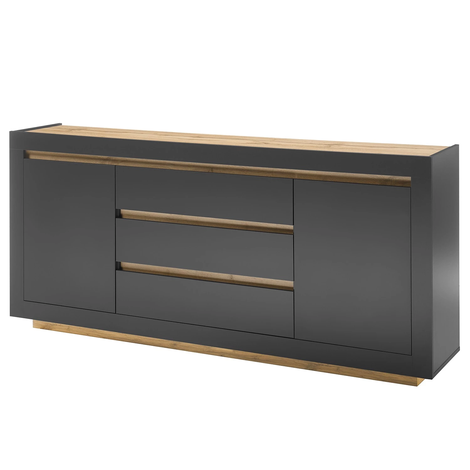Loftscape Buffet Accra - Anthracite / Imitation chêne 3 Loftscape Buffet Accra - Anthracite / Imitation chêne