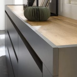 Loftscape Buffet Accra - Anthracite / Imitation chêne 16 Loftscape Buffet Accra - Anthracite / Imitation chêne -France Enfilades Soldes 2022 1000348819 220506 032 DETAILS P000000001000348819