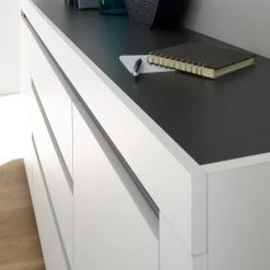 Loftscape Buffet Accra - Blanc / Anthracite 16 Loftscape Buffet Accra - Blanc / Anthracite -France Enfilades Soldes 2022 1000348827 220506 032 DETAILS P000000001000348827