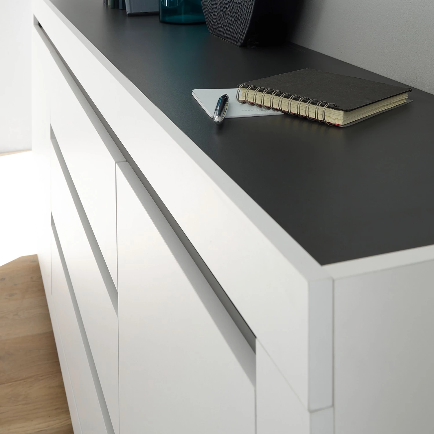 Loftscape Buffet Accra - Blanc / Anthracite 9 Loftscape Buffet Accra - Blanc / Anthracite – Image 7