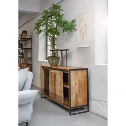 Red Living Enfilade Toleos - Manguier brut massif / Fer - Manguier / Noir -France Enfilades Soldes 2022 1000352070 220520 021 MOOD DETAILS P000000001000352070 mood