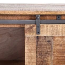 Red Living Enfilade Toleos - Manguier brut massif / Fer - Manguier / Noir -France Enfilades Soldes 2022 1000352070 220520 040 DETAILS P000000001000352070