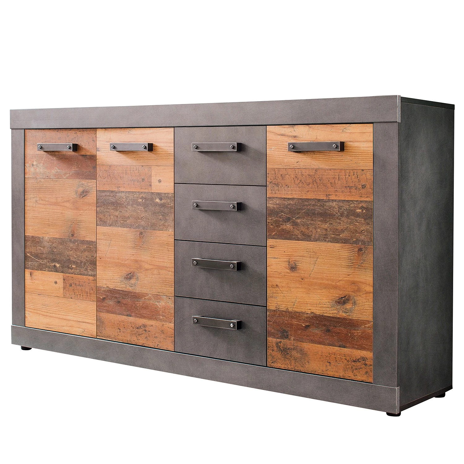Trendteam Buffet Indy I - Imitation bois recyclé / Anthracite 3 Trendteam Buffet Indy I - Imitation bois recyclé / Anthracite