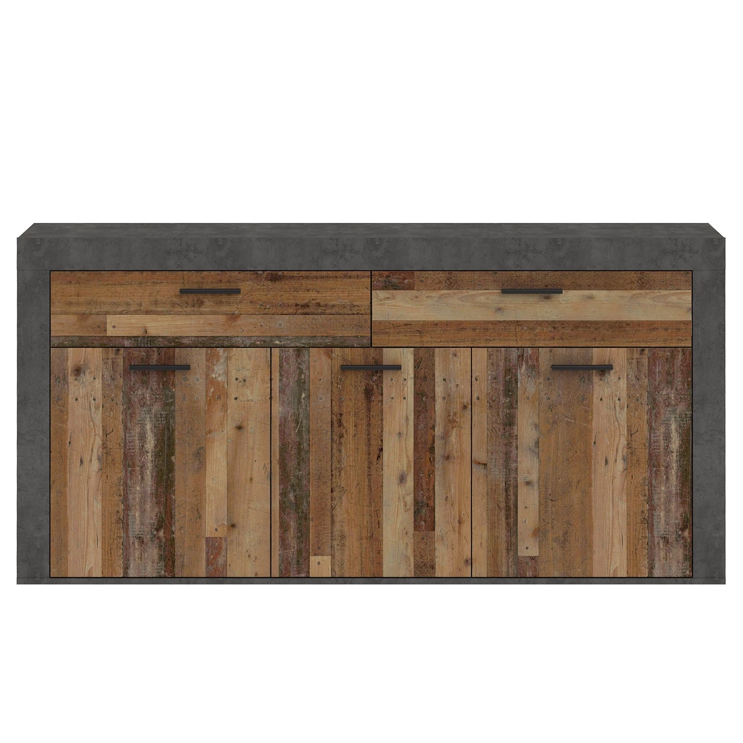 Red Living Buffet Westcliffe - Imitation bois recyclé / Imitation béton 5 Red Living Buffet Westcliffe - Imitation bois recyclé / Imitation béton – Image 3