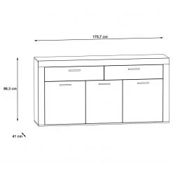 Red Living Buffet Westcliffe - Imitation bois recyclé / Imitation béton 14 Red Living Buffet Westcliffe - Imitation bois recyclé / Imitation béton -France Enfilades Soldes 2022 1000356698 220603 500 SKETCH DETAILS P000000001000356698 sketch