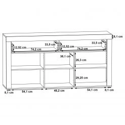 Red Living Buffet Westcliffe - Imitation bois recyclé / Imitation béton 15 Red Living Buffet Westcliffe - Imitation bois recyclé / Imitation béton -France Enfilades Soldes 2022 1000356698 220603 501 SKETCH DETAILS P000000001000356698 sketch