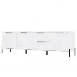 Loftscape Buffet Ozora III - Blanc brillant / Blanc mat