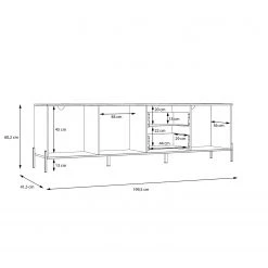 Loftscape Buffet Ozora III - Blanc brillant / Blanc mat 17 Loftscape Buffet Ozora III - Blanc brillant / Blanc mat -France Enfilades Soldes 2022 1000356706 220603 501 SKETCH DETAILS P000000001000356706 sketch