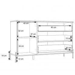 Loftscape Buffet Ozora I - Blanc brillant / Blanc mat 15 Loftscape Buffet Ozora I - Blanc brillant / Blanc mat -France Enfilades Soldes 2022 1000356721 220603 501 SKETCH DETAILS P000000001000356721 sketch