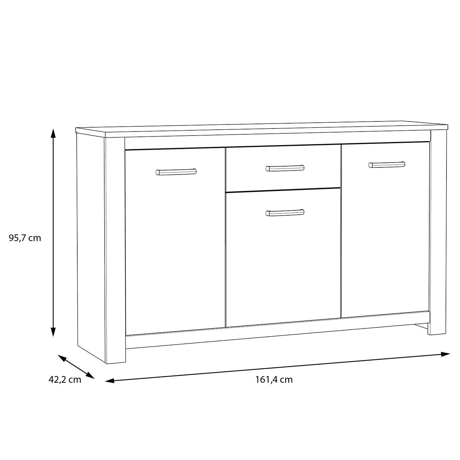Loftscape Buffet Verolme I - Imitation chêne 7 Loftscape Buffet Verolme I - Imitation chêne – Image 5