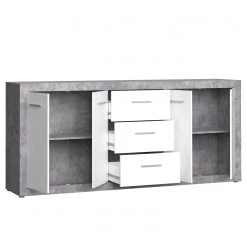 Loftscape Buffet Solidus Par - Blanc / Imitation béton -France Enfilades Soldes 2022 1000356727 220603 030 DETAILS P000000001000356727