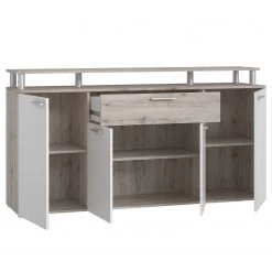 Loftscape Buffet Union City - Blanc mat / Imitation chêne sable -France Enfilades Soldes 2022 1000356730 220603 031 DETAILS P000000001000356730
