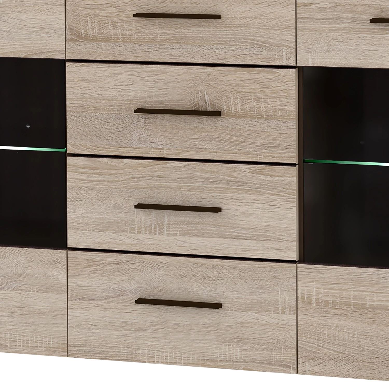 Loftscape Buffet Taradale - Avec éclairage inclus - Imitation chêne Sonoma 7 Loftscape Buffet Taradale - Avec éclairage inclus - Imitation chêne Sonoma – Image 5