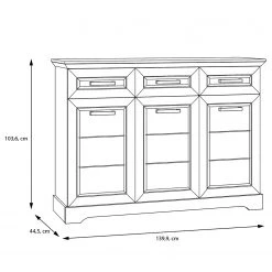 Ridgevalley Buffet New Dessa III - Imitation pin blanc 18 Ridgevalley Buffet New Dessa III - Imitation pin blanc -France Enfilades Soldes 2022 1000358010 220616 500 SKETCH DETAILS P000000001000358010 sketch