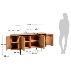 Red Living Buffet Lusaka - Manguier massif -France Enfilades Soldes 2022 1000363961 220714 500 SKETCH DETAILS P000000001000363961 sketch
