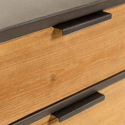 Red Living Buffet Kisumu - Cannage / Fer - Marron / Noir -France Enfilades Soldes 2022 1000363968 220714 065 DETAILS P000000001000363968