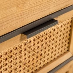 Red Living Buffet Kisumu - Cannage / Fer - Marron / Noir -France Enfilades Soldes 2022 1000363968 220714 070 DETAILS P000000001000363968