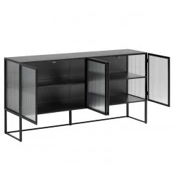 Loftscape Buffet Tete - Verre / Métal - Noir -France Enfilades Soldes 2022 1000363985 220714 030 DETAILS P000000001000363985