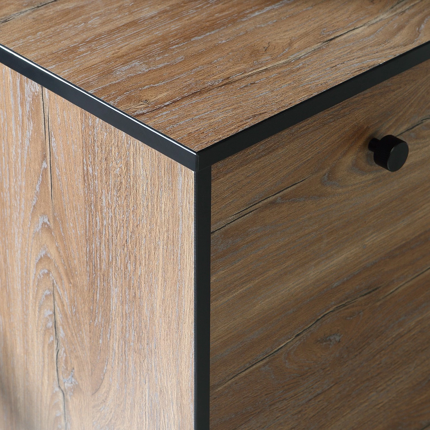 Red Living Buffet Trylith I - Imitation chêne rustique / Noir 12 Red Living Buffet Trylith I - Imitation chêne rustique / Noir – Image 10