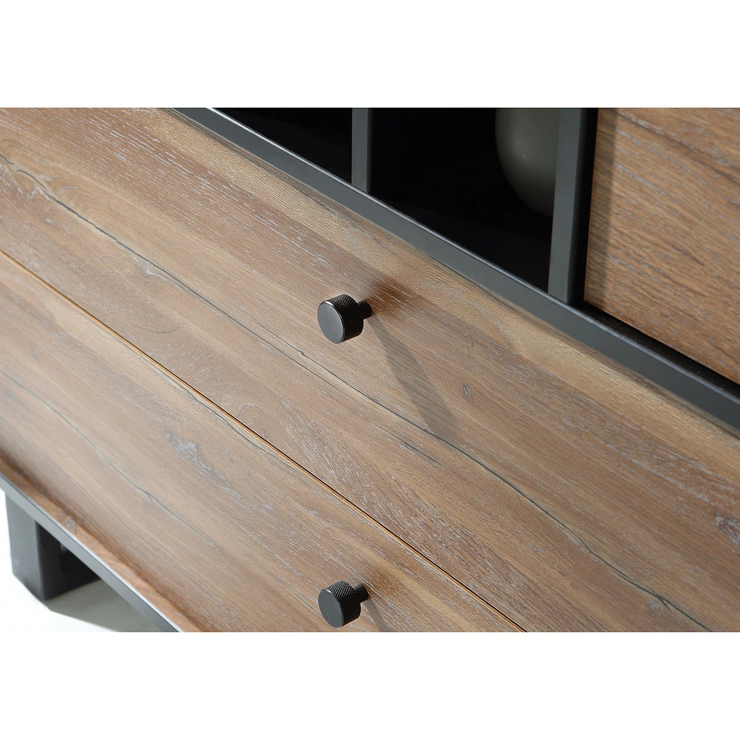 Red Living Buffet Trylith I - Imitation chêne rustique / Noir 13 Red Living Buffet Trylith I - Imitation chêne rustique / Noir – Image 11