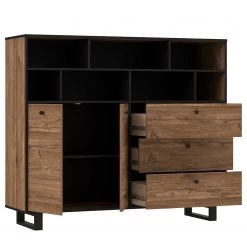 Red Living Buffet Trylith II - Imitation chêne rustique / Noir -France Enfilades Soldes 2022 1000364623 220719 040 DETAILS P000000001000364623