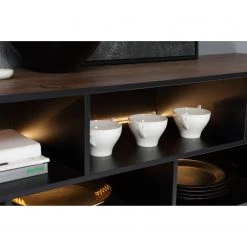 Red Living Buffet Trylith II - Imitation chêne rustique / Noir -France Enfilades Soldes 2022 1000364623 220719 060 DETAILS P000000001000364623