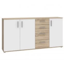 Loftscape Buffet Kiltealy - Blanc / Imitation chĂȘne Sonoma
