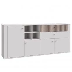 Loftscape Buffet Millquarter - Blanc / Imitation chĂȘne clair