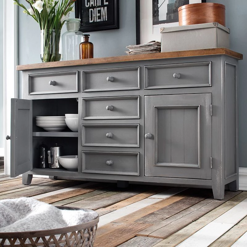 Maison Belfort Buffet Balignton I - Pin massif - Gris 5 Maison Belfort Buffet Balignton I - Pin massif - Gris – Image 3