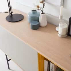 Studio Copenhagen Buffet Caspito - Chêne / Gris clair -France Enfilades Soldes 2022 sideboard caspito hellgrau eiche 4373656