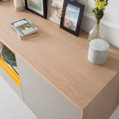 Studio Copenhagen Buffet Caspito - Chêne / Gris clair -France Enfilades Soldes 2022 sideboard caspito hellgrau eiche 4373664