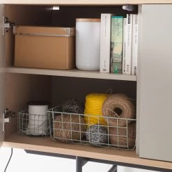 Studio Copenhagen Buffet Caspito - Chêne / Gris clair -France Enfilades Soldes 2022 sideboard caspito hellgrau eiche 4373668