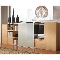 Loftscape Buffet Emporior I - Imitation érable -France Enfilades Soldes 2022 sideboard emporior i ahorn dekor glasschiebetuer satiniert 1554546