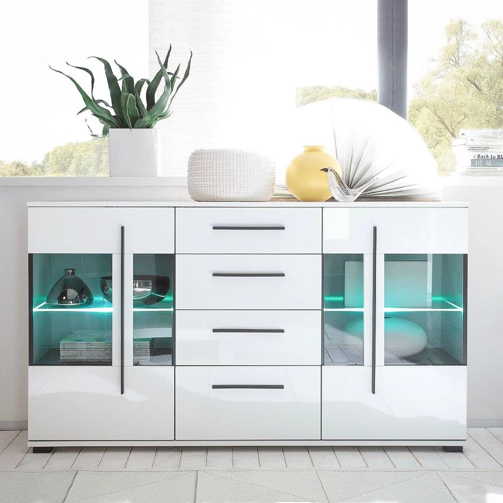 Roomscape Buffet Farson - Blanc brillant / Blanc 4 Roomscape Buffet Farson - Blanc brillant / Blanc – Image 2