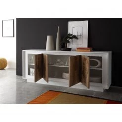 LC Spa Buffet Forenza - Marron clair / Blanc 12 LC Spa Buffet Forenza - Marron clair / Blanc -France Enfilades Soldes 2022 sideboard forenza 4254556