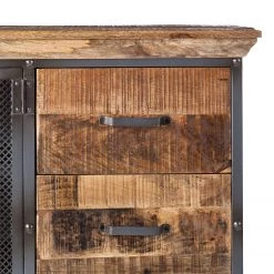 Ars manufacti Console Hunter - Manguier massif / Métal - Manguier / Gris bleu -France Enfilades Soldes 2022 sideboard hunter mango massiv metall mango blaugrau 4414528