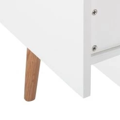 Mørteens Buffet Lindholm III - Partiellement en chêne massif - Blanc -France Enfilades Soldes 2022 sideboard lindholm iii weiss matt eiche massiv 364878