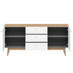 Germania Buffet Monteo I - Blanc / Chêne -France Enfilades Soldes 2022 sideboard monteo weiss eiche 4943284