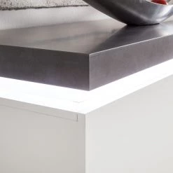 Fredriks Enfilade Namona I - Éclairage inclus - Blanc / Imitation béton -France Enfilades Soldes 2022 sideboard namona i inkl beleuchtung weiss anthrazit weiss anthrazit 4040308